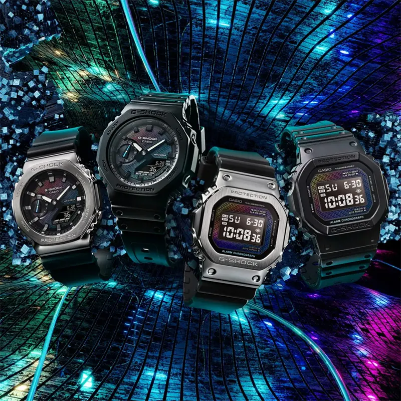 Casio G-Shock  "Rainbow Brick Wall" Analog-Digital Men's Watch- GM-2100RW-1A